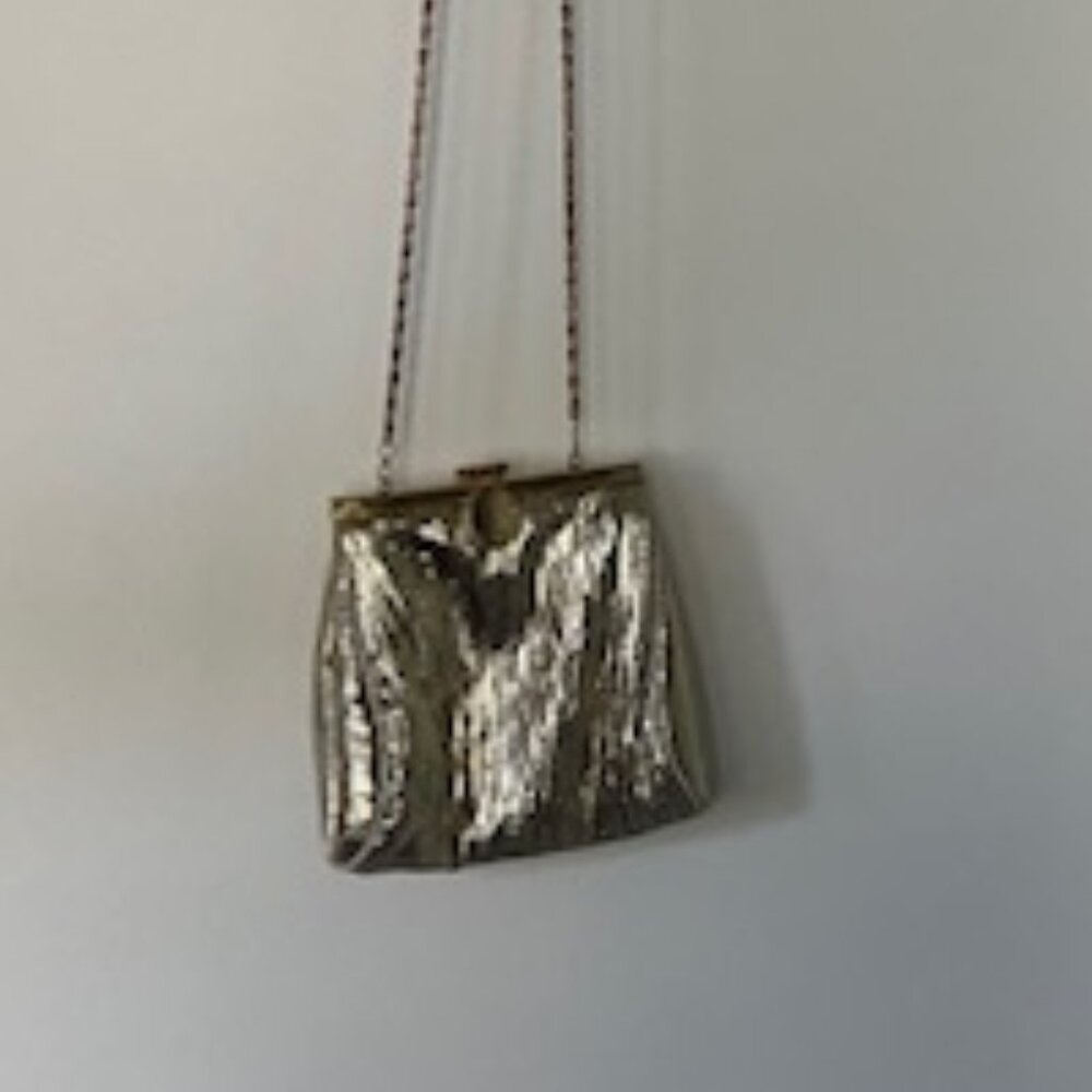 Gold metallic evening purse
